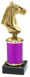 9.154.34404 Pferdekopf Pokal Trophäe inkl. Beschriftung | 17,5 cm