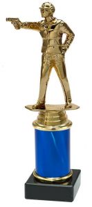 9.09.34474 Pistolenschütze Pokal Trophäe inkl. Beschriftung | 22,7 cm
