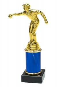 9.09.34082 Boule - Pétanque Pokal Trophäe inkl. Beschriftung | Serie 3 Stck.
