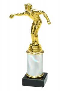 9.02.34082 Boule - Pétanque Pokal Trophäe inkl. Beschriftung | Serie 3 Stck.