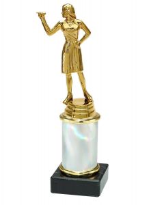 9.02.34114 Dart - Damen Pokal Trophäe inkl. Beschriftung | 3 Größen