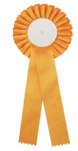 R200.GE Turnier-/Preisschleife - Rosette | 110 x 310 mm