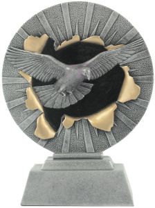 RE.072 Tauben Pokalfigur inkl. Beschriftung | 5 Größen