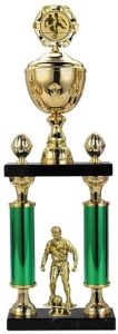 S411.25.01 Fussball-Säulenpokal inkl. Emblem u. Beschriftung | 3 Größen