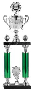 S430.25.P4 Säulenpokal mit Sockelfigur inkl. Emblem u. Beschriftung | 3 Größen