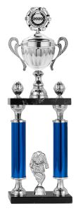 S430.09.P4 Säulenpokal mit Sockelfigur inkl. Emblem u. Beschriftung | 3 Größen