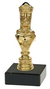 M34432 Schach Pokal-Figur mit Marmorsockel inkl. Beschriftung | 16,8 cm