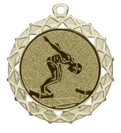 DI7003.223 Schwimmer Medaille Herren Göppingen 70 mm Ø inkl. Band / Kordel | montiert