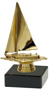 M34500 Segler Pokal-Figur mit Marmorsockel inkl. Beschriftung | 16,9 cm