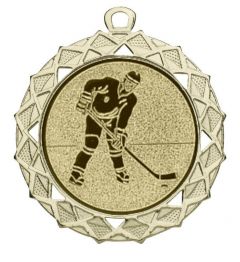 DI7003.313 Eishockey Medaille 70 mm Ø inkl. Band / Kordel | montiert