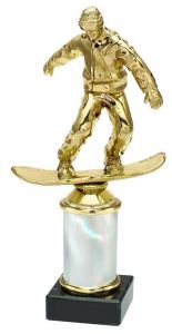 9.02.34552 Snowboarder Pokal Trophäe inkl. Beschriftung | 19,8 cm