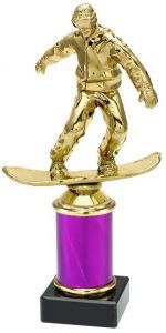 9.154.34552 Snowboarder Pokal Trophäe inkl. Beschriftung | 19,8 cm