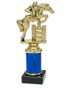 9.09.34380 Springreiter Pokal Trophäe inkl. Beschriftung | 19,4 cm
