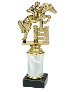 9.02.34380 Springreiter Pokal Trophäe inkl. Beschriftung | 19,4 cm