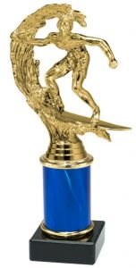 9.09.34505 Surfer - Wellenreiter Pokal Trophäe inkl. Beschriftung | 22,4 cm