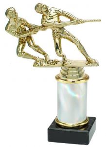 9.02.34572 Tauziehen Pokal Trophäe inkl. Beschriftung | 19,3 cm