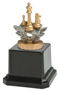 N78.FX031 Schach Pokalfigur inkl. Beschriftung | 12,5 cm