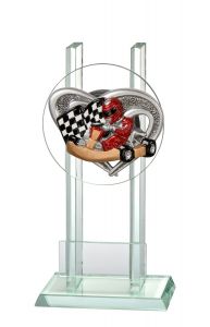 W140.2531 Kart Glaspokal/trophäe inkl. Beschriftung | 3 Größen