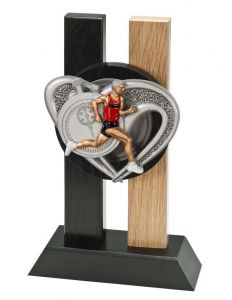 H340.2526 Läufer Holz-Pokal Harz inkl. Beschriftung | 3 Größen