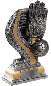38563 Fussball - Torhüter Pokalfigur inkl. Beschriftung | 13,5 cm