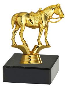 M34397 Westernreiten Pokal-Figur mit Marmorsockel inkl. Beschriftung | 8,7 cm