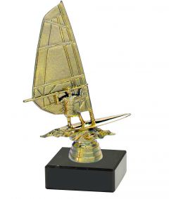 M34508 Windsurfer Pokal-Figur mit Marmorsockel inkl. Beschriftung | 17,8 cm