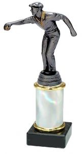 9.02.34086 Boule - Pétanque Pokal Trophäe inkl. Beschriftung | Serie 3 Stck.