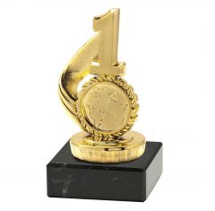 M410.001 Sieger Figur Zahl 1 inkl. Emblem und Beschriftung | 10,0 cm
